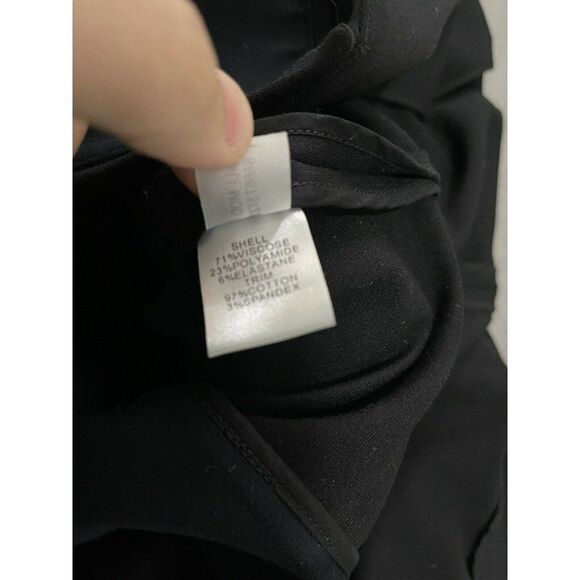 Diane Von Furstenberg Full Length Jacket Black Blue Double Breast DVF Size 2 - Picture 5 of 5